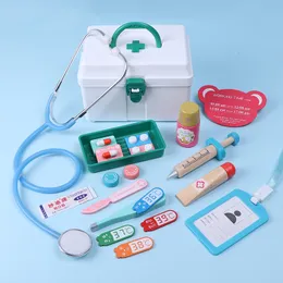 Другие игрушки детские деревянные докторские игрушки симуляция семейная медсестра доктор медсестры Toy Toy Pretend Play Hospital Medicine Accessorie Детская игрушка 230216