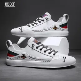 Casual Step Men's One Elastic Set Foot Small White Light Soft Sole Sports Comfortable Daily Men's Shoes A15 6759