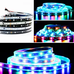 60LED/M 30LED/M WS2811 Magic LED Strip Programowalny Woda RGB Lekkie paski Trzy światła One Kontrola LED Oświetlenie DC12V IP65 Powłoka silikonowa Wodoodporne