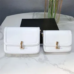 2023 White Shoulder bags Luxury Designer sunset bag Classic latest color women chain handbag Toothpick pattern leather womens Cross body handbags