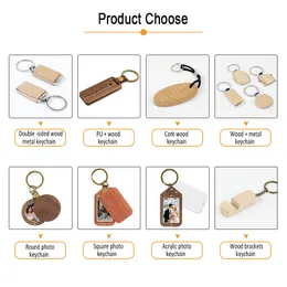 Amazon Çin tarzı anahtarlık takılar kayışlar ahşap araba anahtar zincirleri anahtarlar ahşap boş yüzükler zinciri tanıtım ürünleri iş hediyelik eşya için kapı anahtar sahibi
