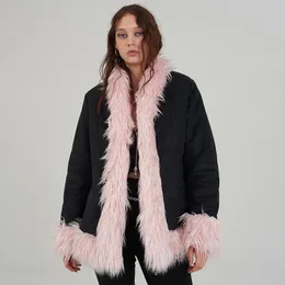 Kadın Yün Karışımları Trendi Coat 2023 Sonbahar ve Kış uzun moda düz renk kişiselleştir, sıcak peluş hurijan katları kadınlar baraj jass jass