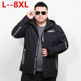 Herrenjacken 8xl 6xl Frühling Herbst Herbst Herren Casual Camouflage Hoodie Jacke Männer wasserdichte Kleidung Herren Windbrecher Mantel Männlich Outwear Outwear