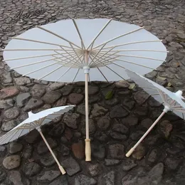 Papier mody Brida Parasol Białe parasole ręcznie robione zwykły chiński parasol mini rzemieślniczy do wiszących ozdób 4 rozmiary