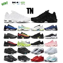 Tn Wholesale Plus 3 Running Shoes Tn Mens Women Triple White Black Laser Blue Volt Glow Oreo Womens Breathable Sneakers Trainers Eur 36-46