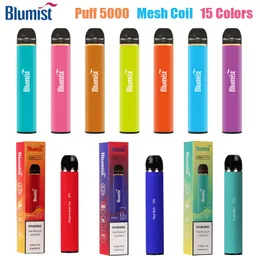 Blumist 5000 Bladerdeeg 5000 Wegwerp Vape E-sigaret 650 mah Batterij 12 ml Voorgevulde Mesh Coil cigarrillos desechables filex max