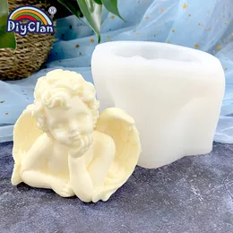 Velas 3d Angel Baby Modelo Silicone Mold Diy Handmade Candle Soap Resin Gypsum Mold Home Car Decoração Ferramentas para cozinha 230217