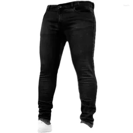 Jeans masculinos Men calças Moda Casual Stretch Skinny Work Troushers Male Vintage Wash Jean Slim Fit for Touthing