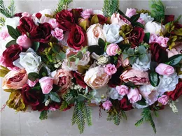 装飾的な花Spr Road Lead Arch and Row 2m/lot Wedding Decoration Flower Wall Backdrop Tableセンターピースフロー