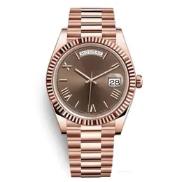 20 färger högsta kvalitet Dag Rose Gold Watch Mens Luxury Watch Day Date President Automatisk designer Watches Mechanical Roma Dia2906