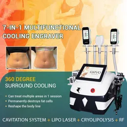 지방 동결 기계 cryo 지방 분해 신체 스키밍 캐비테이션 RF 얼굴 강화 장치