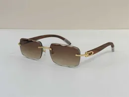Erkekler için güneş gözlüğü güneş gözlükleri gerçek ahşap vintage elmas kesim lens vintage yüksek uç ayna lens 18k altın adam kadın açık