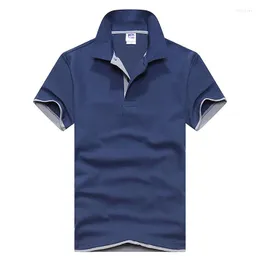 Herrpolos Heren Polo Shirt Merken Kleding 2023 Zomer Katoenen Shirts Korte Mouw Mannen Big Size Jersey