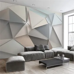 Benutzerdefinierte Po Tapete 3D Moderne TV Hintergrund Wohnzimmer Schlafzimmer Abstrakte Kunst Wandbild Geometrische Wandverkleidung Wallpaper212M