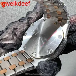Wristwatches Ulzm Wristwatch Luxury Custom bling Iced Out Watch White Gold Plated Moiss Anite Diamond Watchs 5A جودة عالية النسخ المتماثل Mechanical UUJ1888