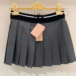 Skirts&Skorts Designer new style college grey pleated skirt in spring and summer of 2023 CQYS