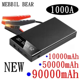 Cell Phone Power Banks 1000A Car Jump Starter Power Bank 90000mAh Portable Battery Station For Car Emergency Booster Starting Device J230217