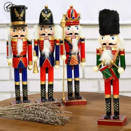 Dekorative Objekte Figuren 30 cm Nussknacker Puppen -Soldat kreative Puppe hölzerne Anhänger Handweite Vintage Geschenkverzierung Weihnachtsjahr Home Dekoration 230217
