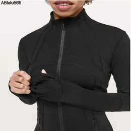 Lu Gym Jacket Define Top Sweatshirt Woman Nylon Slim Stand Collar Fitness Sport Running Workout Coat Yoga Activewear with 2022 Hot Se6