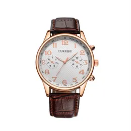 OUKESHI 남자 패션 벨트 시계 간단한 디자인 캐주얼 시계 클래식 클래식 럭셔리 시계 선물 선물 repulino248V