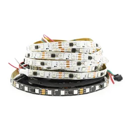 2811 Strip Light 5m 30/60leds/M 2811 Pixel Programmeerbaar individueel adresseerbare LED -strip Licht WS2811 5050 RGB 12V Zwarte LED -tape -lichten Oemled