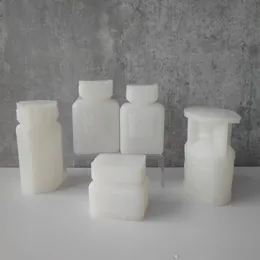 Candles Handmade 3D Bottle Candle Mold Luxury Perfume Silicone Mould 230217