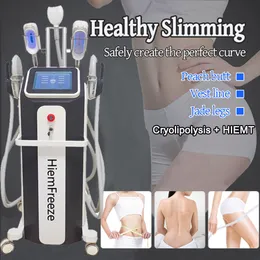 Salong Hemanvändning Cryolipolysis Slimming Machine Emslim Hiemt Shaping Body Weight Loss Fat Reduction Anti Cellulite Equipment med 5 handtag