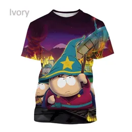 Camisetas masculinas 2022 Novos Kids Fashion 3D Anime S-South Park T-shirt Fun Kids Cartoon Top Top 230217