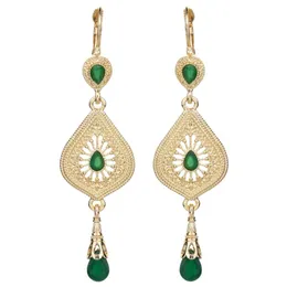 Dangle Earrings & Chandelier Sunspicems 18k Gold Color Arabic Jewelry Algeria Morocco Earring For Women Long Drop Bride Wedding Banquet
