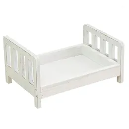 아기 침대 출생 소품을위한 소품 목재 분리 가능한 침대 미니 책상 테이블 배경 액세서리 배달 아이 산부적 보육 B Dhomp