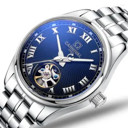 Wristwatches Carnival Men Watches Automatic Mechanical Sapphire Tourbillion Reloj Hombre Waterproof C8660-2
