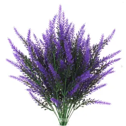 Dekorativa blommor lila provence lavendel konstgjord plast falska växter brudbukett inomhus utomhus bröllop hem trädgård dekoration