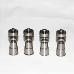 R￶kande r￶r Universal Domeless Male Titanium Nail 4 In 1 14mm 18mm 19mm Dual Function GR2 For Wax Oil Hookah Water Pipe Vaporizer Dab Rigs