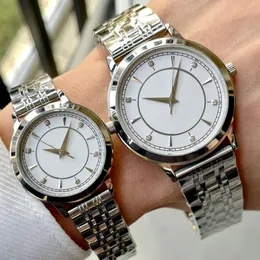 orologi da coppia Orologio con movimento al quarzo da 40 mm e 28 mm Orologio da polso business in acciaio inossidabile montre Luxe