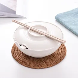 그릇 인스턴트 국수 그릇 세라믹라면 국수 수프 일본식 젓가락 귀여운 대나무 헬기 스푼 쌀