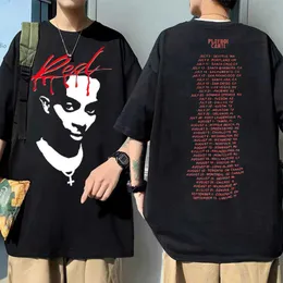 Męskie koszulki Playboi Carti Music Album Red Letter Print Tshirt Vintage 90s Rap Hiphop Tshirt mężczyzn Kobiety harajuku tees bawełniane topy J230217