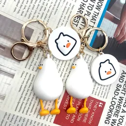 Liegende Ente Liegende Ente Schlüsselanhänger, PVC-Tasche, kleiner Anhänger, Paar-Anhänger, Blindbox-Ornament, kann als Geburtstags- oder Weihnachtsgeschenk verwendet werden