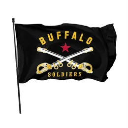 Buffalo Soldier America History 3 'x 5'ft Flags Banks Празднование.