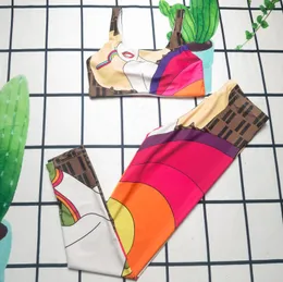 Дизайнерские женские бикини из двух частей Танкини с буквенными купальниками Хрустальная летняя одежда для йоги Пляжные роскошные купальные костюмы