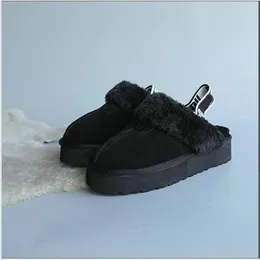 تزيد النساء المصممات من الثلج من النعال الداخلية الناعمة المريحة من جلد الغنم حافظ على شتاء النعال الدافئ للأحذية الفتاة الفتاة الجميلة EUR35-43