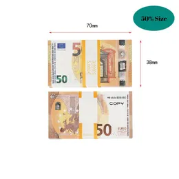 Party Games Crafts Prop Money Toy Copy 10 20 50 100 NOTAS FALSAS FAUX BILLET EURO Play Collection Gifts Drop Delivery Toys Supplies Dhynd