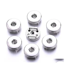 Charms Argento Metallo 18Mm Ginger Snap Button Ciondolo base per bottoni automatici fai da te Bracciale in pelle Accessori per gioielli Drop Delivery Findi Dhahi