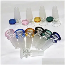 Smoking Pipes 14Mm And 18Mm Glass Bowls Male Joint Slide Bowl Piece Accessories For Bongs Water Drop Delivery Home Garden Household S Dhdsi