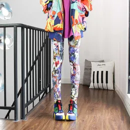 2024 Nuova signora del progettista Leggings di moda Sexy marino Casual altamente elastico e colorato Scaldamuscoli Fit marchi europei e americani Pantaloni da yoga da donna Y697