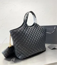icare maxi alışveriş çantası kapitone deri tasarımcı çanta kadın omuz çantası