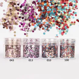 Glitter per unghie 1 barattolo / scatola 10 ml Pink Rose Mix Color Hex Paillettes Carta in polvere per decorazioni artistiche Opzionale 300 colori 4-71