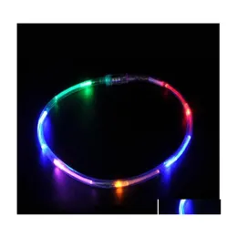 Party Favor Fashion 6 LED Necklace Light Up Christmas and Year Gift Favors Decor for Adts eller Kids Glow Supplies ZA4589 Drop Deli Del DHZ5L