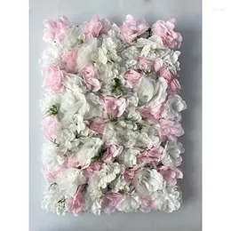 Party Decoration 40x60cm Silk Rose Flower Panels Wedding Decorative Wall Home Birthday Backdrop Pography Props Customized