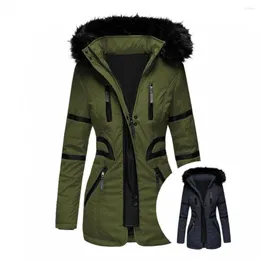 レディースダウンパフジャケットは、スキー用の長い風のないカジュアルな純粋な色の冬の女性コートを取り付けました