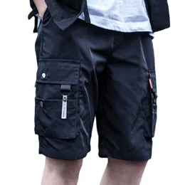 Heren Shorts Zomer Heet Heren Militaire Cargo Shorts Solid Multi Pocket Casual Fitness Losse Werkbroek Zomer Mannelijke Tactische Shorts Joggers Z0216